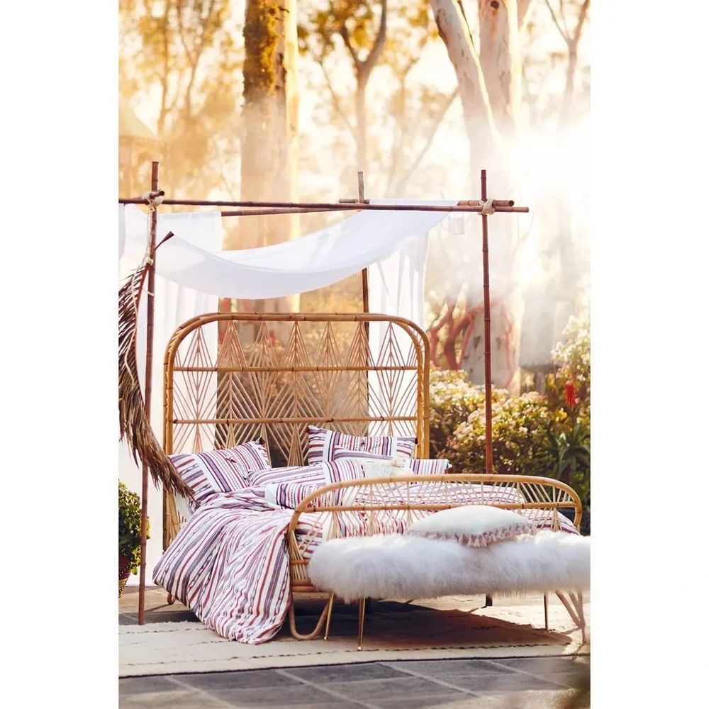 Anthropologie Woven Rosado Duvet Cover Only